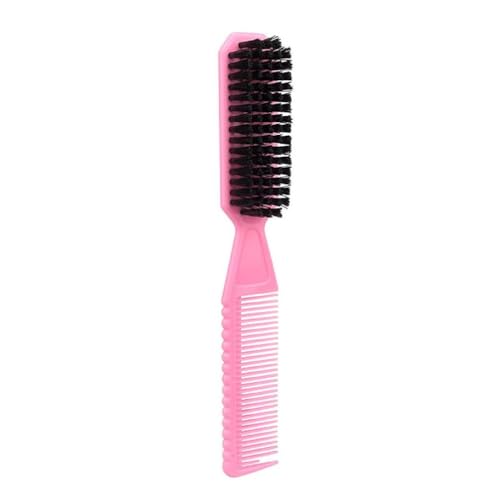 Professional Double-Sided Hair Cleaning Brush with Soft Bristles and Ergonomic Plastic Handle