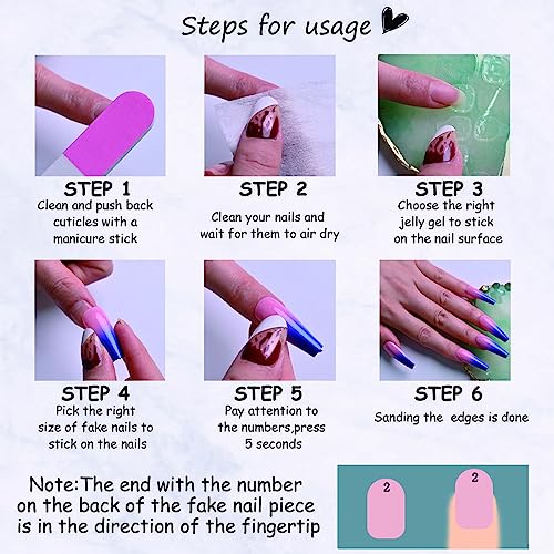 Chic Burgundy Acrylic Nail Tips Set, 24 Piece Stylish Manicure Kit - Image 5