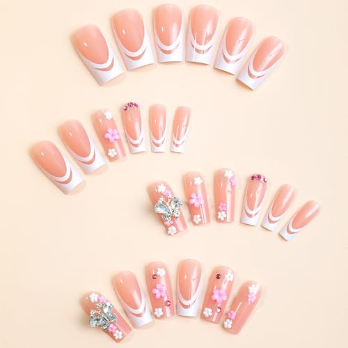 Elegant White Tip Gel Nail Kit for Stunning Manicures 30ml - Image 2