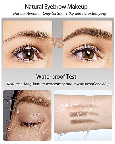 Eyebrow Powder Kit-3 colors Exoticism Brow Powder Palette, Longlasting Waterproof Brow Definer Powder Eyebrow Filler, Fill & Sculpt Brow for Women Eye Makeup, With Brow Tool - Dark Brown Series - Image 5