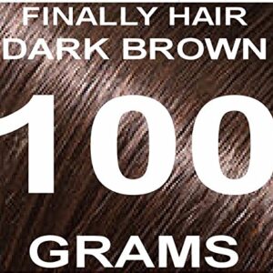 Finally Hair Building Fiber Refill 100 Grams Dark Brown Hair Loss Concealer by Finally Hair (Dark Brown w/touch of red)