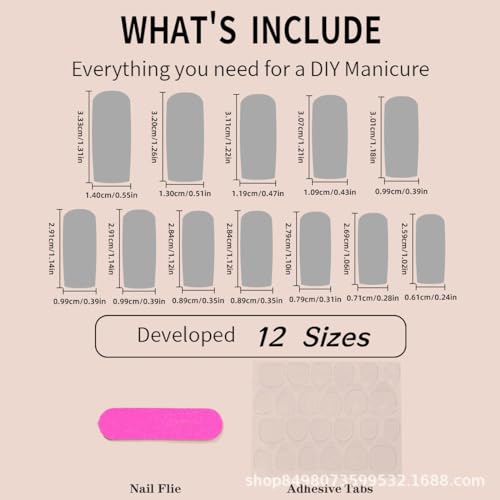 Flower Press on Nails Long Coffin Fake Nails with Designs White and Pink Stick on Nails French Tip Nails Press on Acrylic Nails Glossy Rhinestones Full Cover Artificial False Nails for Women and Girls - Image 8