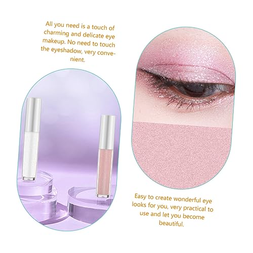 FRCOLOR 6 Pcs Polarized Monochrome Eyeshadow Makeup Product Glitter Eye Makeup Korean True Beauty Makeup Shimmer Eyeshadow Liquid Eyeshadow for Women Plastic Highlight Cosmetics - Image 6