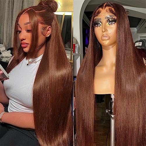 100% Human Hair Full Lace Straight Wig for Natural Look and Comfort