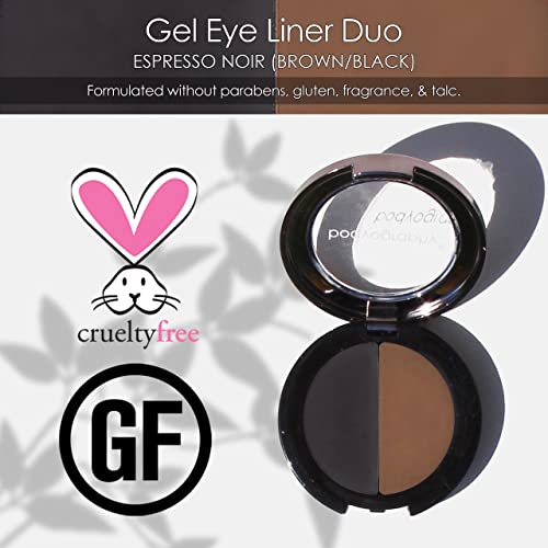 Gel Eye Liner Duo Espresso Noir (Brown/Black) - Image 6