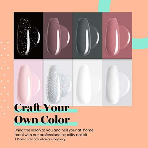 6 Color Gel Nail Dip Powder Set with Base Coat for Easy DIY Nail Art - Image 3