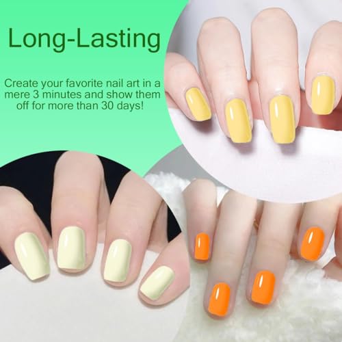 6 Vibrant Shade Gel Nail Polish Color Set Long-Lasting Manicure Finish - Image 4