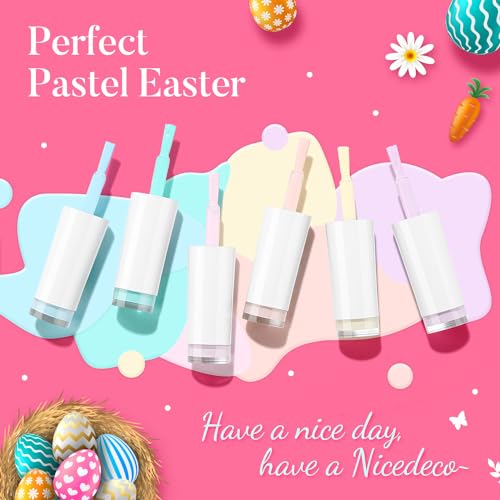 Gel Nail Polish Easter Spring Summer 6 Colors Gel Polish Green Blue Nude Pink Purple Nail Polish Gel Easter Gifts for Women Girls - Image 2