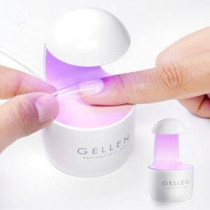 Gellen Mini UV Light for Gel Nails, Small UV Nail Lamp for Easy and Fast Extension System, Portable Manicure Uv Led Light for Gel Nail Polish DIY Nail Art