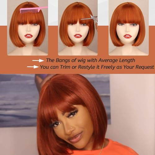 Ginger human hair wig - Image 3