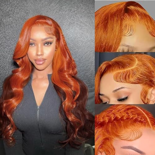Ginger Orange Short Human Hair Wig for a Stylish Look and Comfortable Fit - Image 2