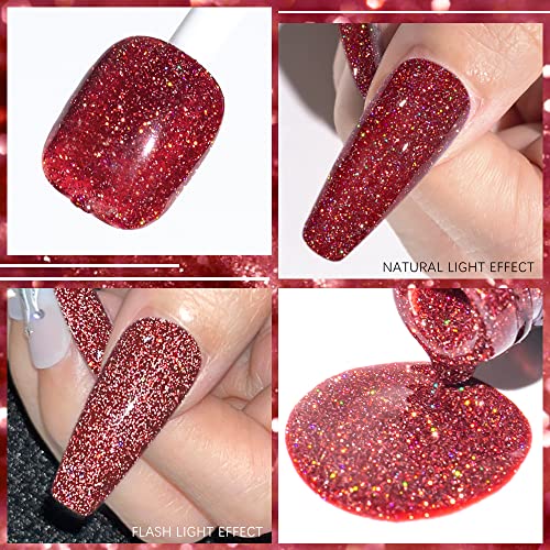 Shimmering Glitter Gel Nail Polish 15ml Long-Lasting Fast-Drying for Beautiful Nails - Image 4