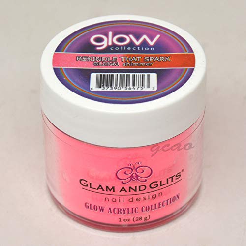 Glow-in-the-Dark Pink Acrylic Nails Kit for Fun & Stylish Manicures, 24 Count