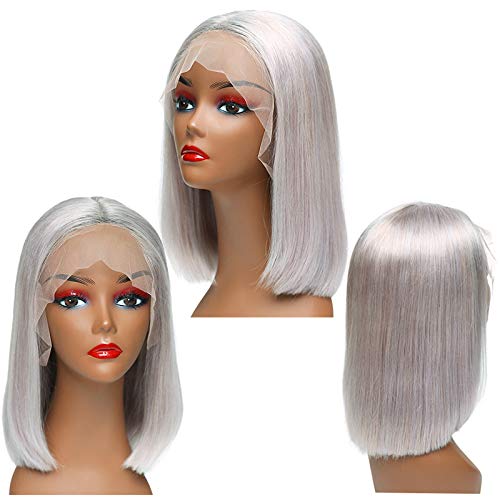 Gray Human Hair Lace Front Wig - Image 6