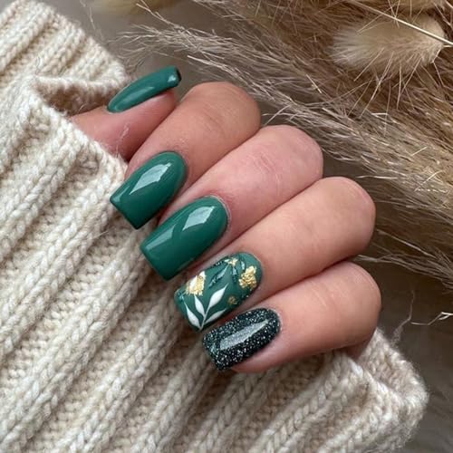 Green stick-on nails for easy application and removal.