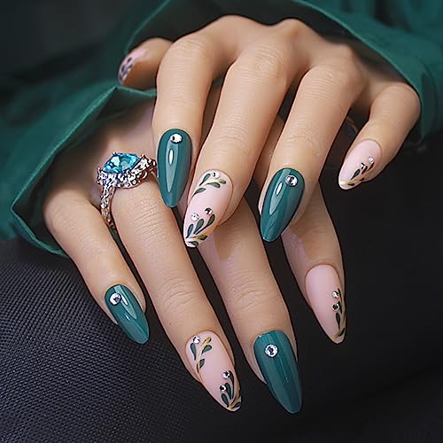 Green Under Acrylic Nails