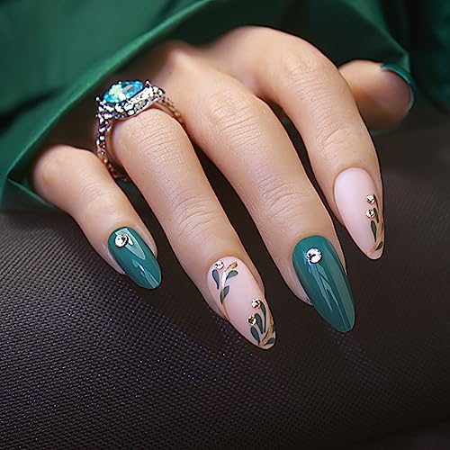 Green Under Acrylic Nails - Image 3