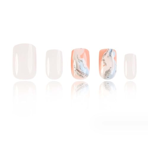 Grey Acrylic Nails Short - Image 5