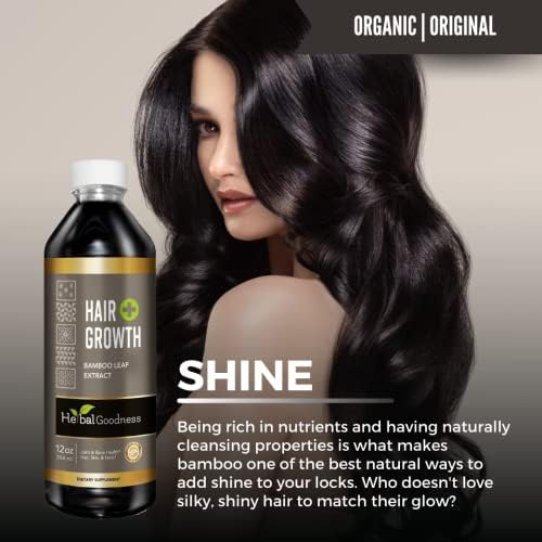 Hair Growth Plus 12oz - Bamboo Hair Product for Women and Men with Vitamins for Hair Growth with Collagen supplements, Keratin - Hair Skin and Nails Vitamins for all Hair Types -1 Bottle - Image 4