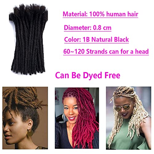 Handmade 12-Inch Human Hair Locs for Natural Look and Feel - Image 4