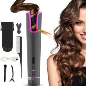 1-inch Heated Curling Brush for Effortless Styling and Smooth Waves