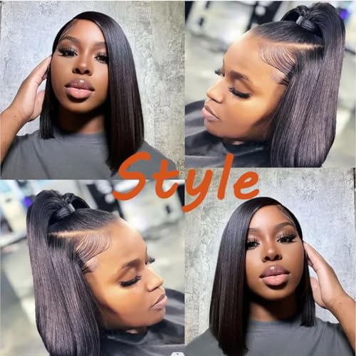 New 10-inch Bob Wig, Real Human Hair, Natural Texture for Women - Image 6