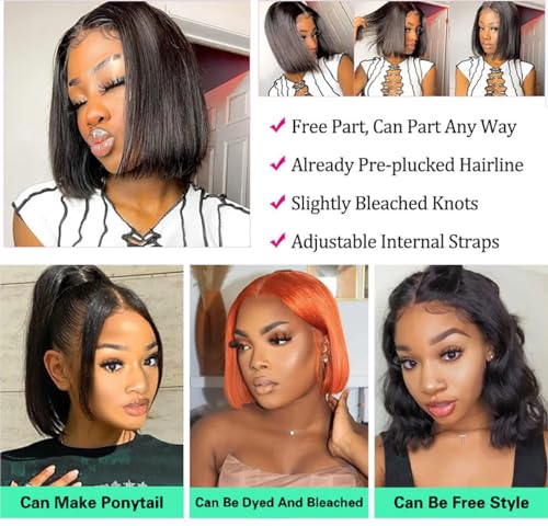 New 10-inch Bob Wig, Real Human Hair, Natural Texture for Women - Image 3