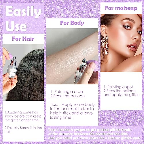 20ML Red Glitter Shimmer Highlighter Powder Spray Makeup for Face Hair Nails - Image 4