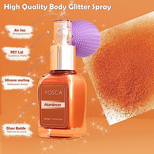 20ML Red Glitter Shimmer Highlighter Powder Spray Makeup for Face Hair Nails - Image 2