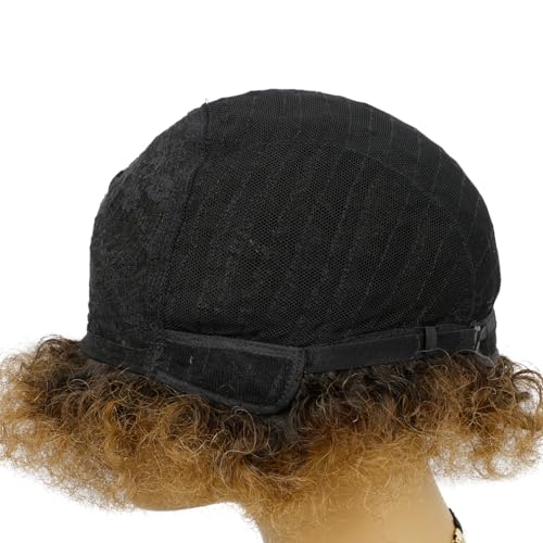 Honey Blonde Curly Human Hair Wig - Image 6