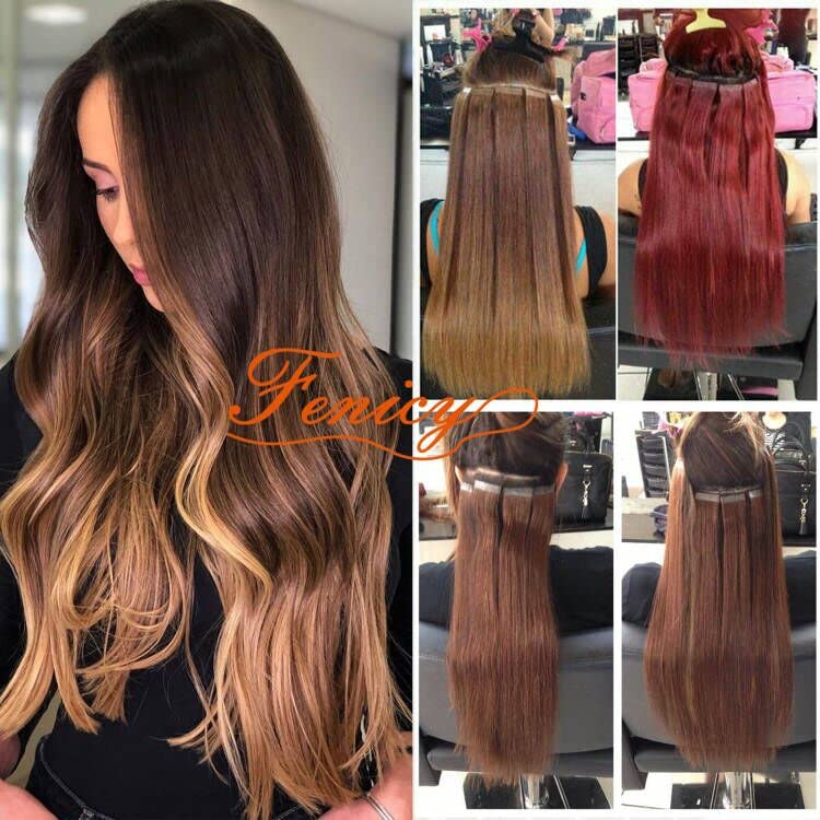 Vibrant Hot Pink 18 Inch Human Hair Extension Clip-In For Stylish Looks - Image 6