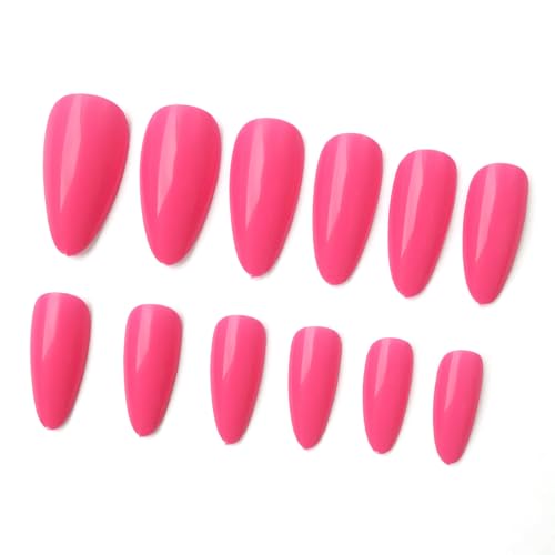 Hot Pink Clear Acrylic Nail Design Set for Stunning Manicures and Artistic Nail Creations - Image 5