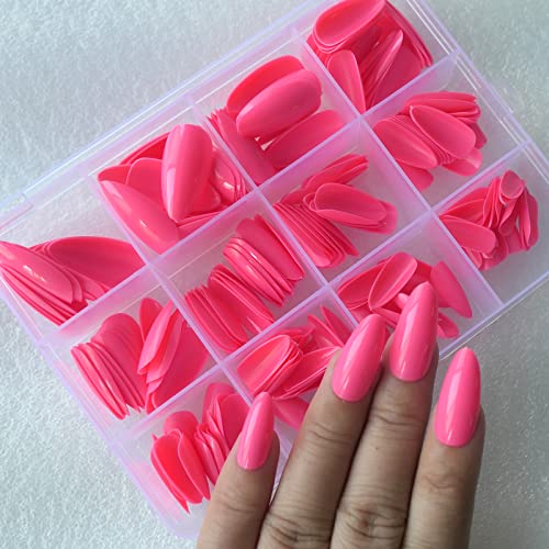 Hot Pink Clear Acrylic Nail Design Set for Stunning Manicures and Artistic Nail Creations - Image 2