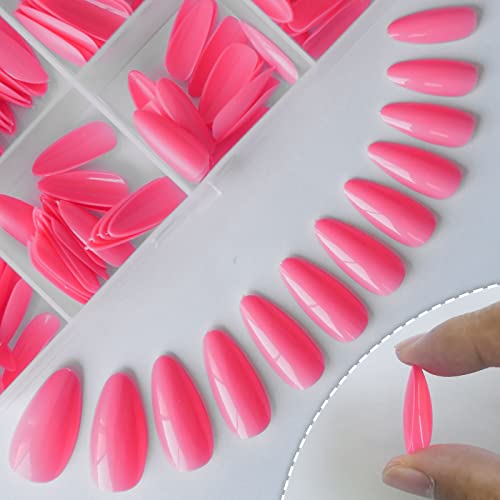 Hot Pink Clear Acrylic Nail Design Set for Stunning Manicures and Artistic Nail Creations - Image 4