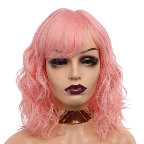 Hot Pink 22 Inch Long Human Hair Wig for Women Natural Look - Image 2