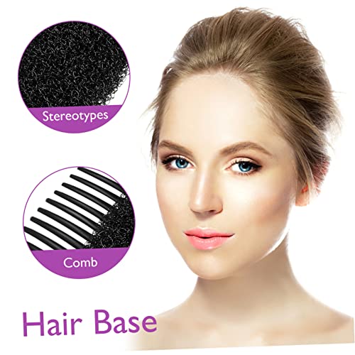 Housoutil 6pcs Sponge Hair Styling Hair Styling Accessories Hair Styling Tools Hair Clips for Curls Hair Ponytail Hair Gems for Women Volumizing Hair Clips Acrylic Hairbrush Women's Curly - Image 6