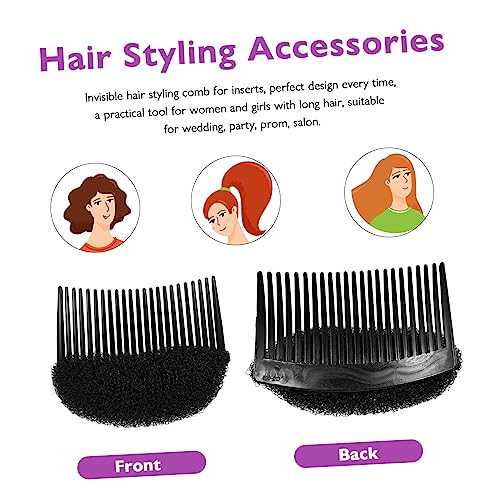 Housoutil 6pcs Sponge Hair Styling Hair Styling Accessories Hair Styling Tools Hair Clips for Curls Hair Ponytail Hair Gems for Women Volumizing Hair Clips Acrylic Hairbrush Women's Curly - Image 4