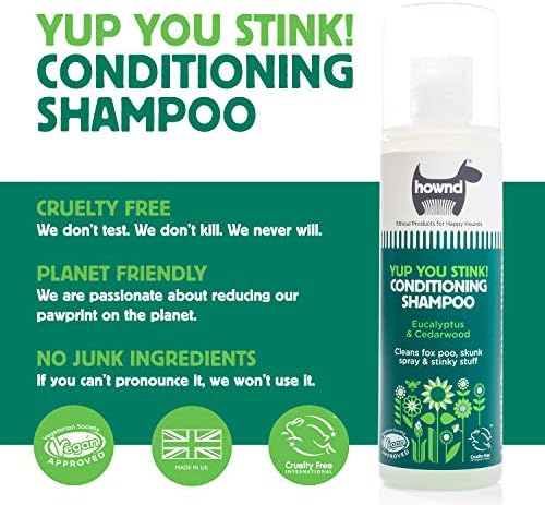 Hownd Yup You Stink, Conditioning Shampoo for Stinky Smelly Dogs, w/Eucalyptus & Cedarwood, Dirt Busting, Deep Cleaning Formula w/Odor Control,Nourishes Skin & Coat,Vegan - 8.5oz - Image 2