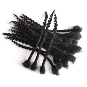 Human Hair Loc Extensions - Natural Black, 10 Inch Length - Unique Design Accessory