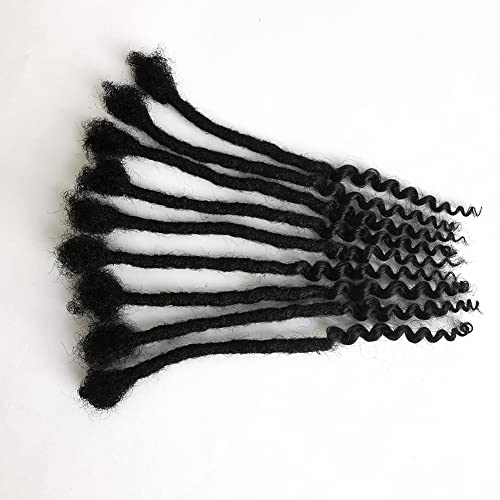 Human Hair Loc Extensions - Natural Black, 10 Inch Length - Unique Design Accessory - Image 5