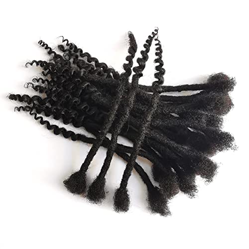Human Hair Loc Extensions - Natural Black, 10 Inch Length - Unique Design Accessory