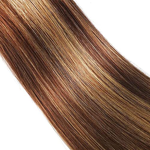 Luxurious 22-inch Clip-In Human Hair Extensions - Straight, Dark Brown - Image 4