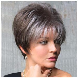 Human Hair Wig Silver