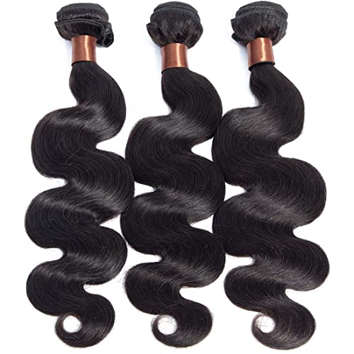 Indian Virgin Hair Body Wave Human Hair 3Bundles Weaves 100% Unprocessed Hair Extensions Natural Black Color 20 22 24Inch - Image 3