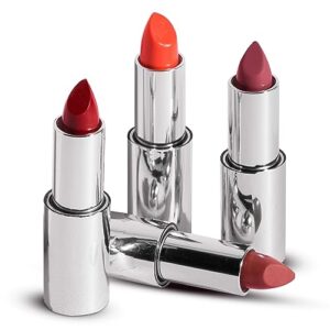indigo & iris Matte Lipstick Set - 4 Colors for All Skin Tones - Hydrating, Long Lasting Lipstick - Smudge & Transfer Proof with Velvet Soft Texture. Vegan, Non-Cruelty, Lip Makeup for Older Women
