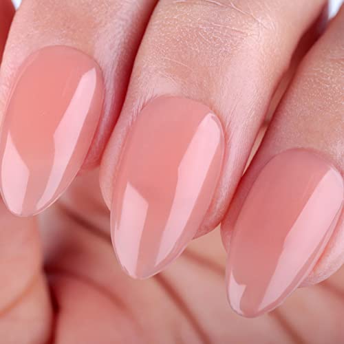 Jelly Gel Nail Polish, Coral Jelly Nail Polish Gel Translucent Sheer Spring Summer Nail Gel Polish Soak off UV LED Light for Nail Art DIY Manicure 0.5 Fl Oz