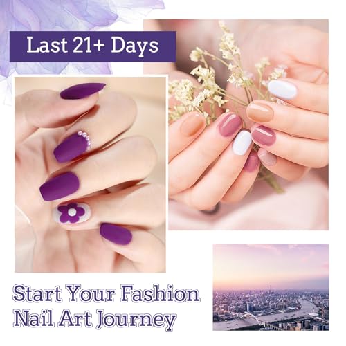 JODSONE 20 Colors Gel Nail Polish Kit with U V Light Base Top Matte Coat High Shine Vibrant Nail Gel Equipped with Manicure Tools - Image 6