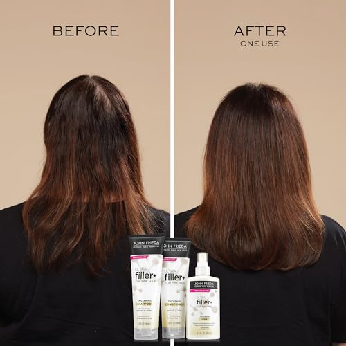 John Frieda ULTRAfiller+ Thickening Conditioner for Fine Hair, Volumizing Conditioner, Biotin and Hyaluronic Acid Hair Thickening Conditioner for Thinning Hair, 8.3 Oz - Image 3
