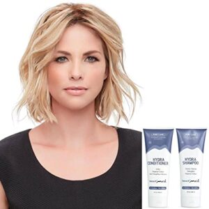 Jon Renau Christy 12 Inch XL Human Hair Topper Bundle with Hydra Shampoo Conditioner FS6/30/27