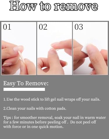 Kalolary 32-Piece Waterproof Gel Nail Polish Strips Kit with Nail File and Stick - Image 7